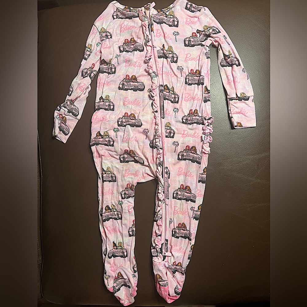 POSH PEANUT X BARBIE (Limited Edition) onesie w/ ruffled back